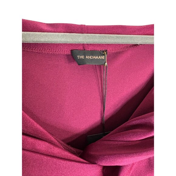 Elegant Burgundy Off-Shoulder Jumpsuit - Picture 8 of 10